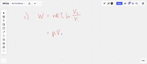 suppose-100-mol-of-a-monatomic-ideal-gas-is-taken-from-initial-pressure-p_1-and-volume-v_1-through-t