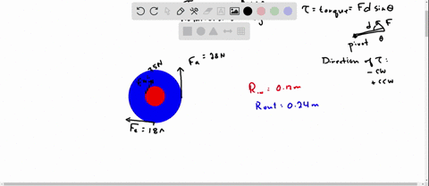 calculate-the-net-torque-about-the-axle-of-the-wheel-shown-in-fig-10-47-assume-that-a-friction-torqu