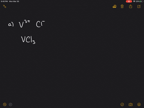 SOLVED:Write formulas for the following compounds: (a) Vanadium(III