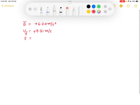 an-object-has-an-average-acceleration-of-624-mathrmm-mathrms2-for-0300-mathrms-at-the-end-of-this-ti