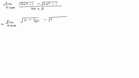 leftlim-_x-rightarrow-infty-fracsqrt3-x2-1-sqrt2-x2-14-x3-text-ans-fracsqrt3-sqrt24right