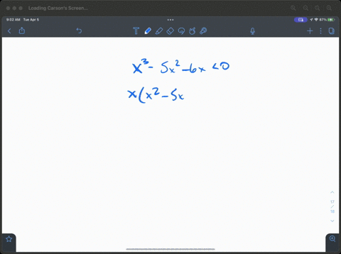express-the-solution-set-of-the-given-inequality-in-interval-notation-and-sketch-its-graph-x3-5-x2-3