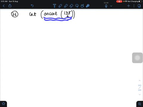 find-the-exact-value-or-state-that-it-is-undefined-cot-leftoperatornamearccotleftfrac17-pi4rightrigh