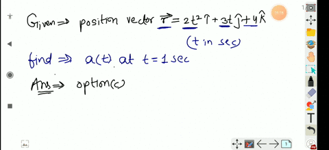the-position-of-particle-is-given-by-vecr2-t2-hati3-t-hatj4-hatk-where-t-is-in-second-and-the-coeffi