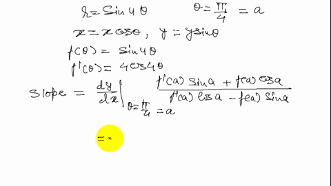 find-the-slope-of-the-tangent-line-to-the-polar-curve-at-the-given-point-rsin-4-theta-text-at-thetaf