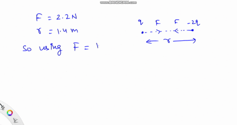 calculate-the-attractive-electric-force-between-the-point-charges-q-and-2-q-has-a-magnitude-of-22-ma
