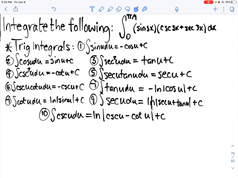 integrate-each-of-the-given-functions-int_0pi-9-sin-3-xcsc-3-xsec-3-x-d-x-2