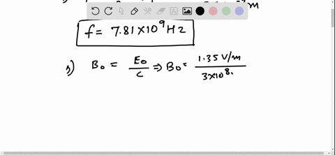 a-plane-sinusoidal-electromagnetic-wave-in-air-has-a-wavelength-of-384-mathrmcm-and-an-vece-field-am