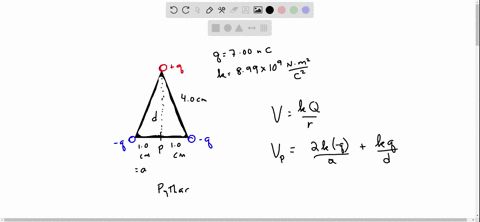 the-three-charges-in-figure-p-1617-are-at-the-vertices-of-an-isosceles-triangle-let-q700-mathrmnc-an