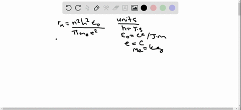 in-the-course-of-developing-his-model-bohr-arrived-at-the-following-formula-for-the-radius-of-the-el