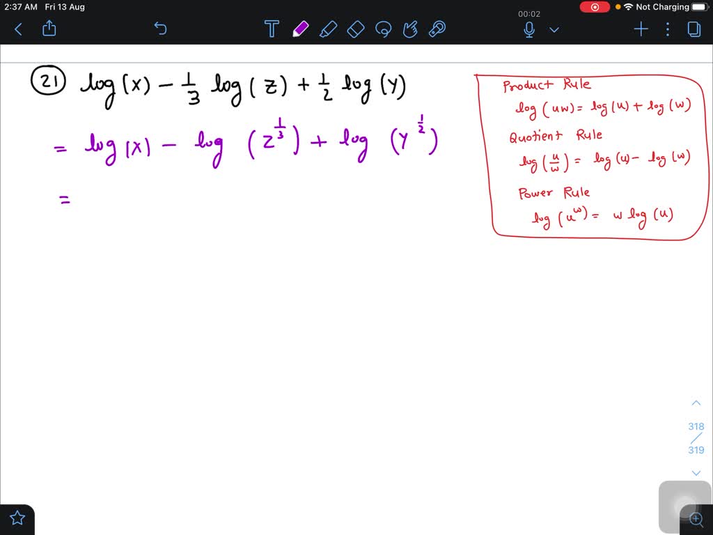 Write Each Expression As A Single Logarithm