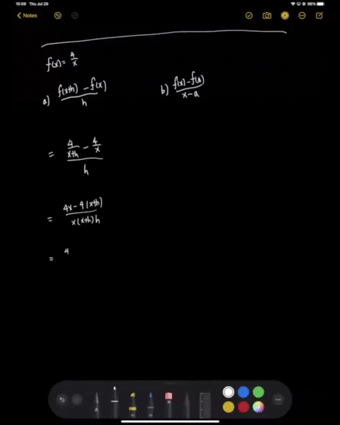 find-and-simplify-a-fracfxh-fxh-b-fracfx-fax-a-fxfrac4x