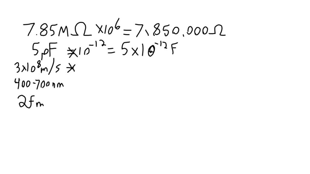 (a) How many ohms are there in a 7.85 megohm resistor? (b) Typical ...