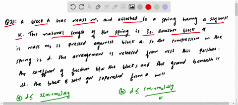 the-block-a-has-mass-m_1-and-is-attached-to-a-spring-having-a-stiflness-k-the-natural-length-of-the-
