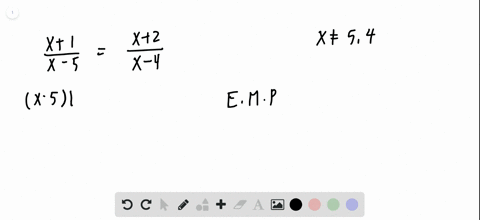 find-the-solution-set-to-each-equation-fracx1x-5fracx2x-4