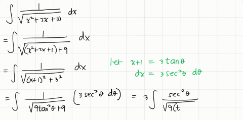 SOLVED:Evaluate the given indefinite integral by a trigonometric ...