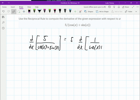 use-the-reciprocal-rule-to-compute-the-derivative-of-the-given-expression-with-respect-to-x-5-cos-xs
