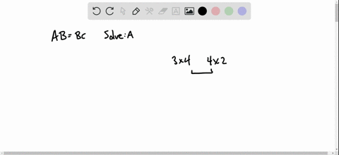 Solve the equation A B=B C for A, assuming that A, B, and C are square ...