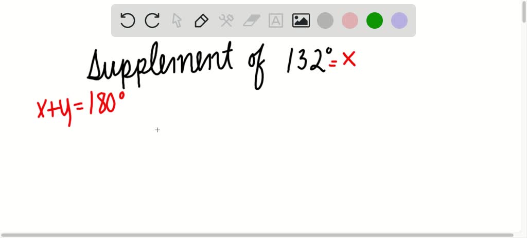 determine the supplement of each angle measure