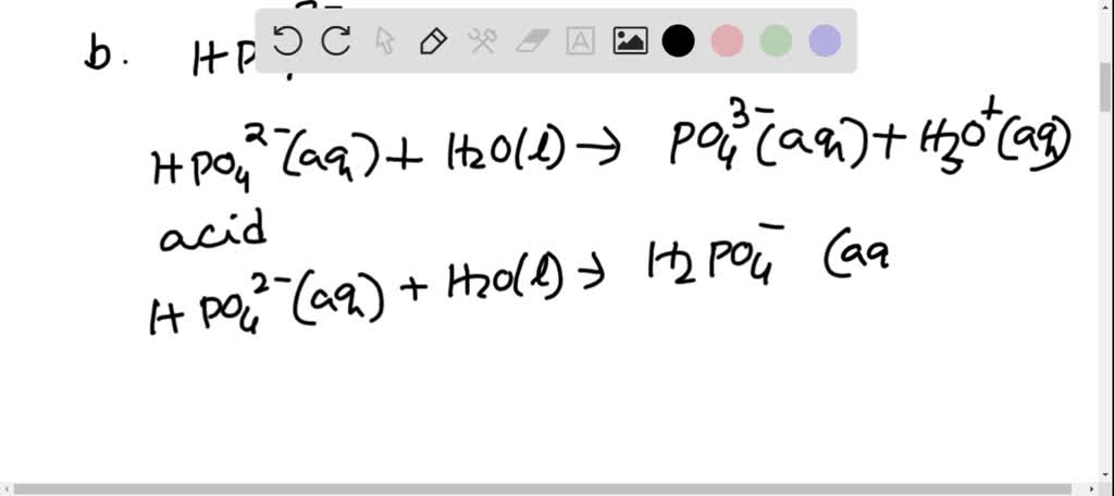 SOLVED:State which of the following species are amphiprotic and write