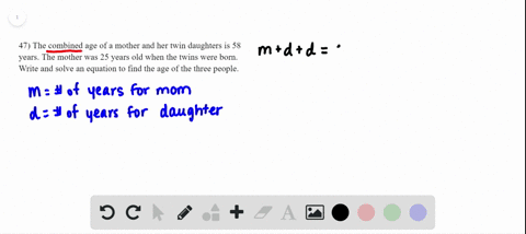 the-combined-age-of-a-mother-and-her-twin-daughters-is-58-years-the-mother-was-25-years-old-when-the