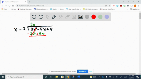 divide-2-x2-5-x5-x-2