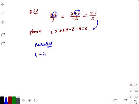 the-distance-between-the-line-fracx-13fracy2-2fracz-12-and-the-plane-2-x2-y-z-60-is-a-5-b-4-c-3-d-0