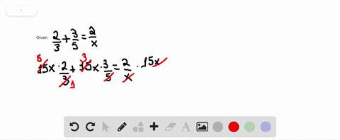 solve-the-rational-equation-check-your-solutions-frac23frac35frac2x