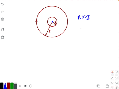 SOLVED: A small circular loop of radius r is placed inside a circular ...