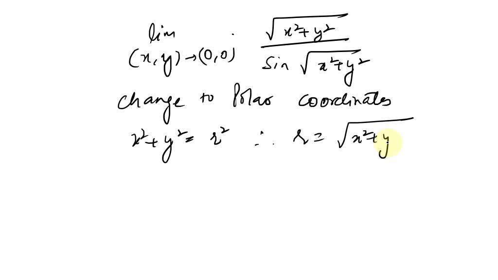 Solved use polar coordinates to find the indicated limit if it exists