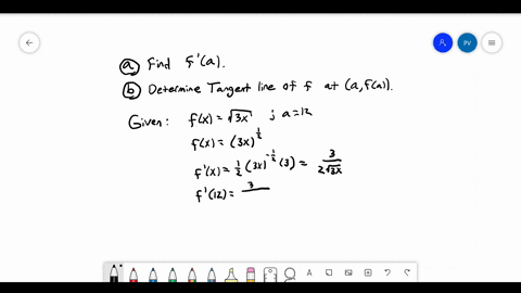 derivatives-and-tangent-lines-a-for-the-following-functions-and-points-find-fprimea-b-determine-an-8