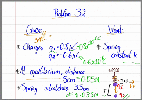 a-small-sphere-of-charge-q_10800-mu-mathrmc-hangs-from-the-end-of-a-spring-as-in-figure-p2232a-when