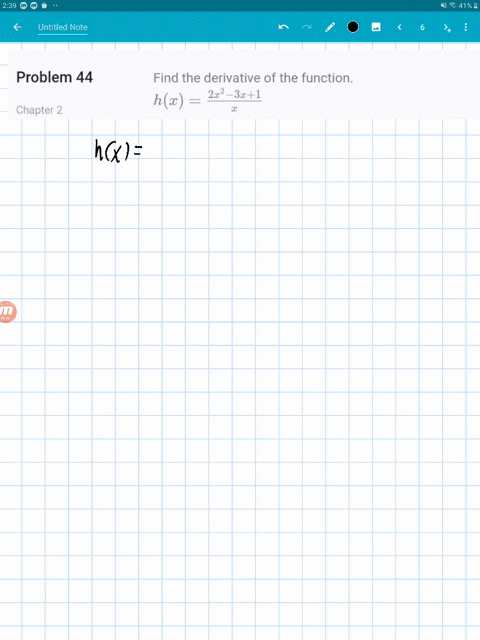 find-the-derivative-of-the-function-hxfrac2-x2-3-x1x-3