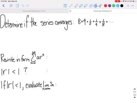 determine-whether-the-series-converges-or-diverges-if-it-converges-find-its-sum-84frac12frac14frac18