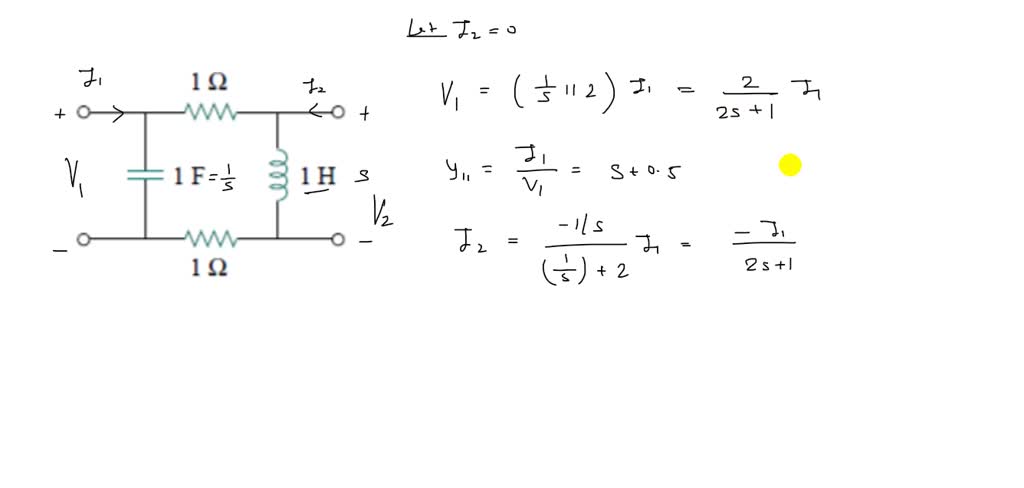 SOLVED:Find the s -domain expressions for the y parameters of the two ...