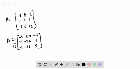 in-the-following-exercises-show-that-matrix-a-is-the-inverse-of-matrix-b-aleftbeginarrayccc3-8-2-1-1