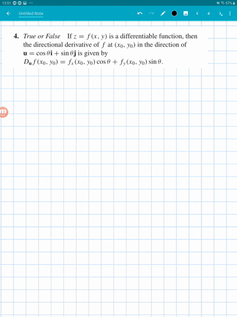 true-or-false-if-zfx-y-is-a-differentiable-function-then-the-directional-derivative-of-f-at-leftx_0-