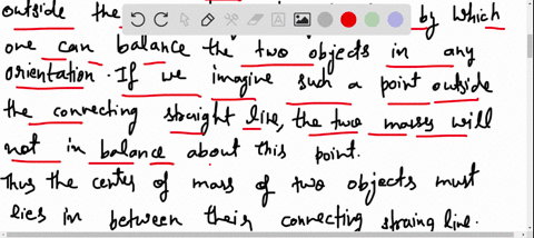 why-must-the-center-of-mass-of-two-objects-lie-on-a-line-hetween-them-does-the-center-of-mass-of-thr