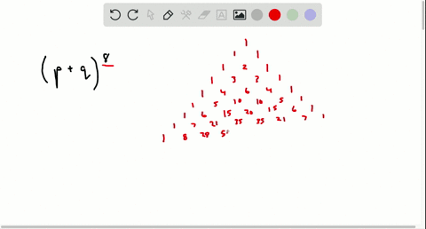 SOLVED:In Exercises 5-8, expand the binomial using Pascal's triangle to ...