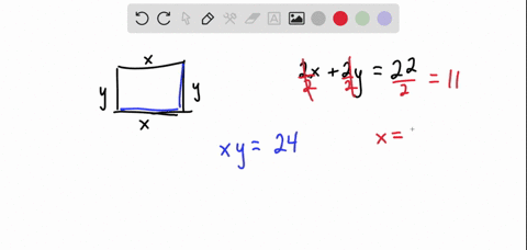 find-the-dimensions-of-a-rectangle-whose-perimeter-is-22-feet-and-whose-area-is-24-square-feet