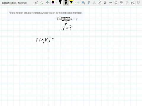 Find A Vector Valued Function Whose Graph Is The Indicated