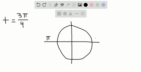 find-the-point-x-y-on-the-unit-circle-that-corresponds-to-the-real-number-t-tfrac3-pi4