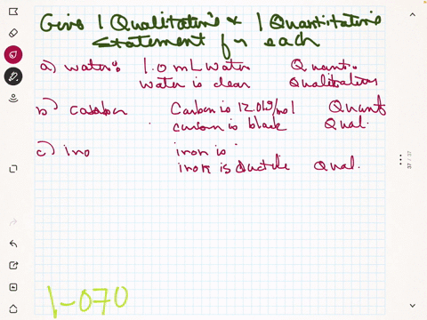 give-one-qualitative-and-one-quantitative-statement-about-each-of-the-following-a-water-b-carbon-c-4