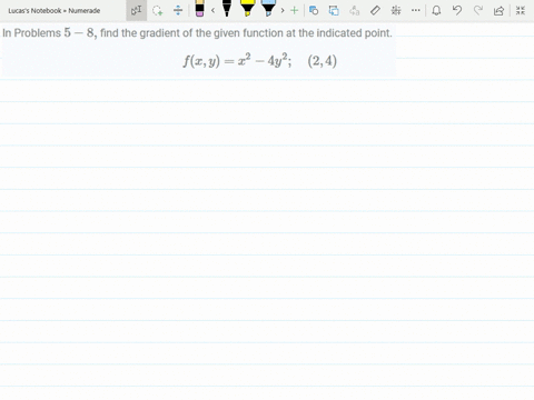 in-problems-5-8-find-the-gradient-of-the-given-function-at-the-indicated-point-fx-yx2-4-y2-quad24