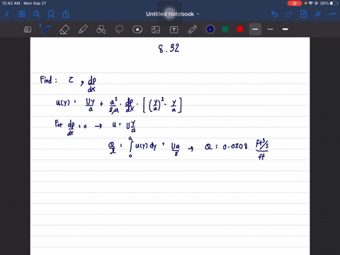 consider-fully-developed-flow-between-parallel-plates-with-the-upper-plate-moving-at-u5-fts-the-spac
