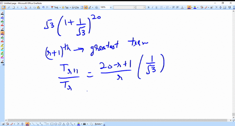 the-greatest-term-in-the-expansion-of-sqrt3left1frac1sqrt3right20-is-a-frac258409-b-frac248409-c-fra