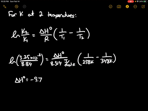 the-equilibrium-constant-for-a-certain-reaction-decreases-from-884-to-325-times-10-2-when-the-temper