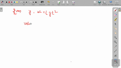 the-motion-of-particle-of-mass-m-is-given-by-yu-tfrac12-g-t2-the-force-acting-on-the-particle-is-a-m