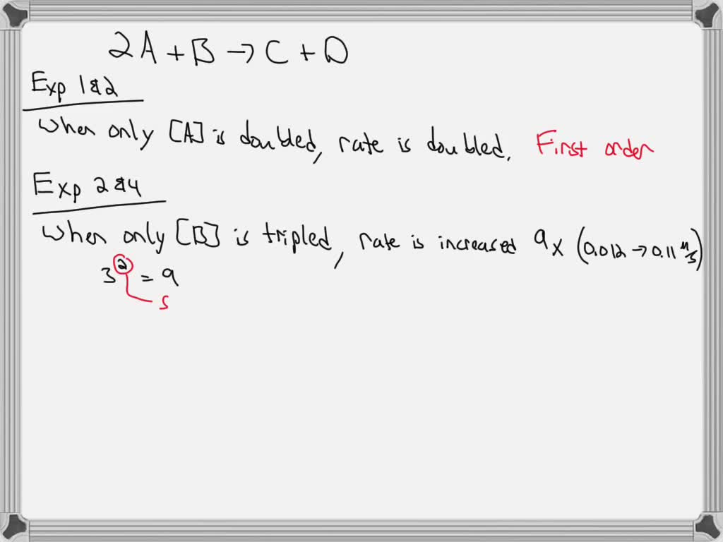 solved-a-study-of-the-hypothetical-reaction-2-a-b-c-d-gave-these