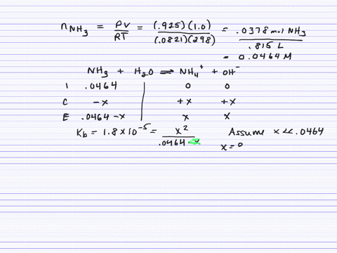 at-25circ-mathrmc-and-0925-mathrmatm-one-liter-of-ammonia-is-bubbled-into-815-mathrmml-of-water-assu